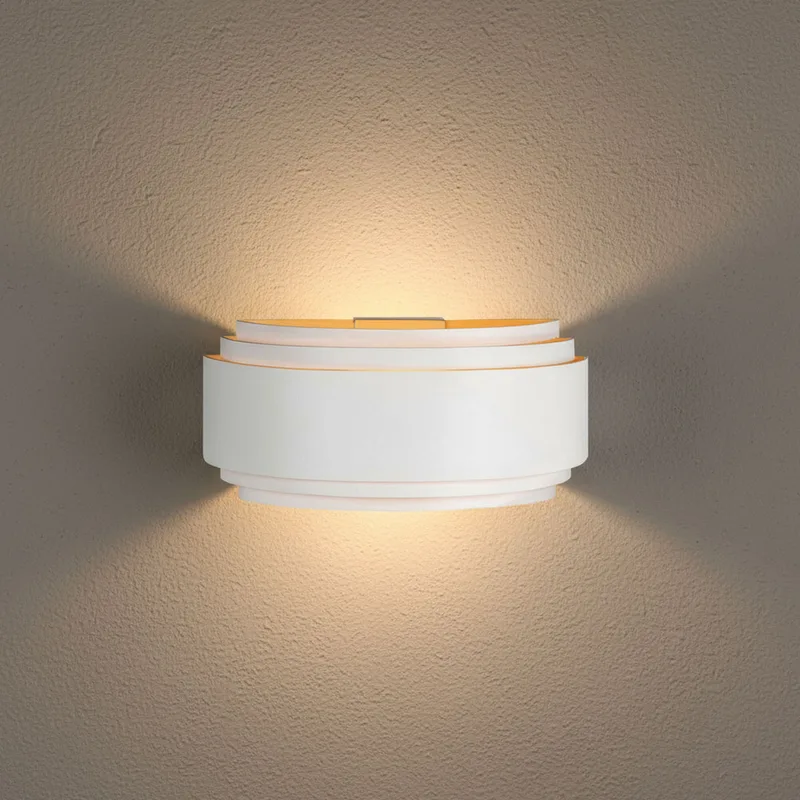 Wandlamp | 30 cm | Sofia/elena | E14 | goud, wit | aluminium, metaal | moderne, design, decoratieve van Highlight – productfoto 1 van 3