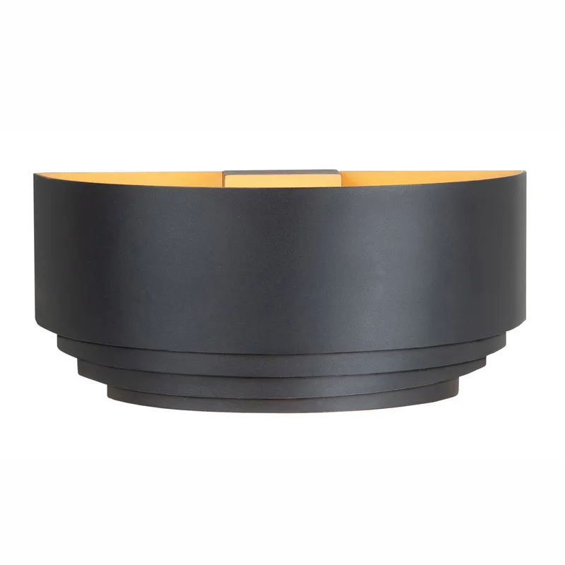 Wandlamp | 30 cm | Sofia/elena | E14 | goud zwart | aluminium metaal | design moderne decoratieve van Highlight – productfoto 2 van 3