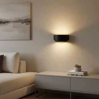 Wandlamp | 30 cm | Sofia/elena | E14 | goud zwart | aluminium metaal | design moderne decoratieve van Highlight – productfoto 1 van 3