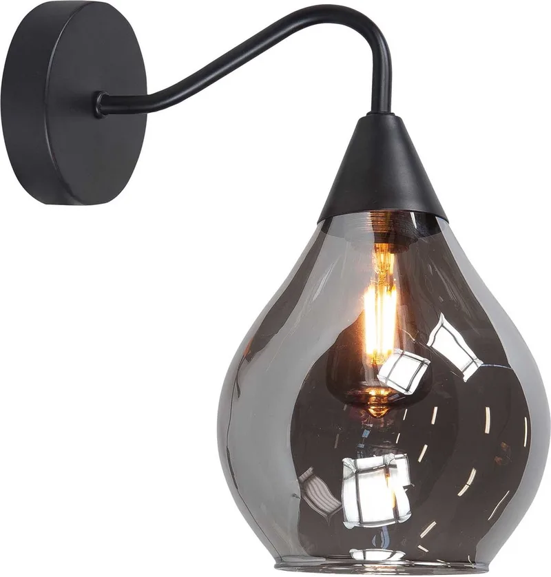 wandlamp Cambio - smoke fra Highlight i Sort – produktbillede