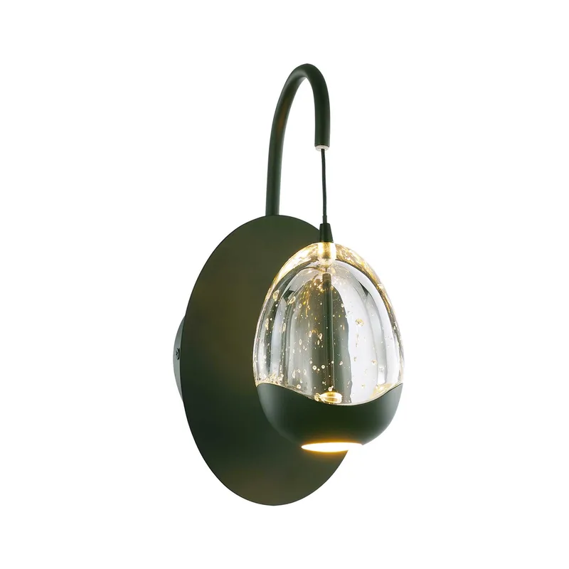 Wandlamp Clear Egg 1 lichts helder-zwart van Highlight – productfoto