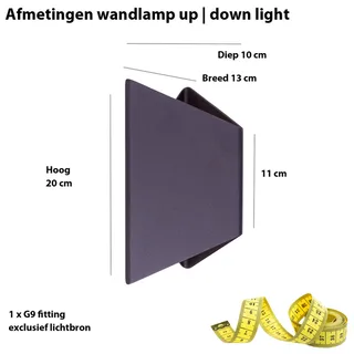 Wandlamp | Crown / eros / hera | G9 | zwart | aluminium metaal | moderne design decoratieve von Highlight – Produktfoto 3 von 3