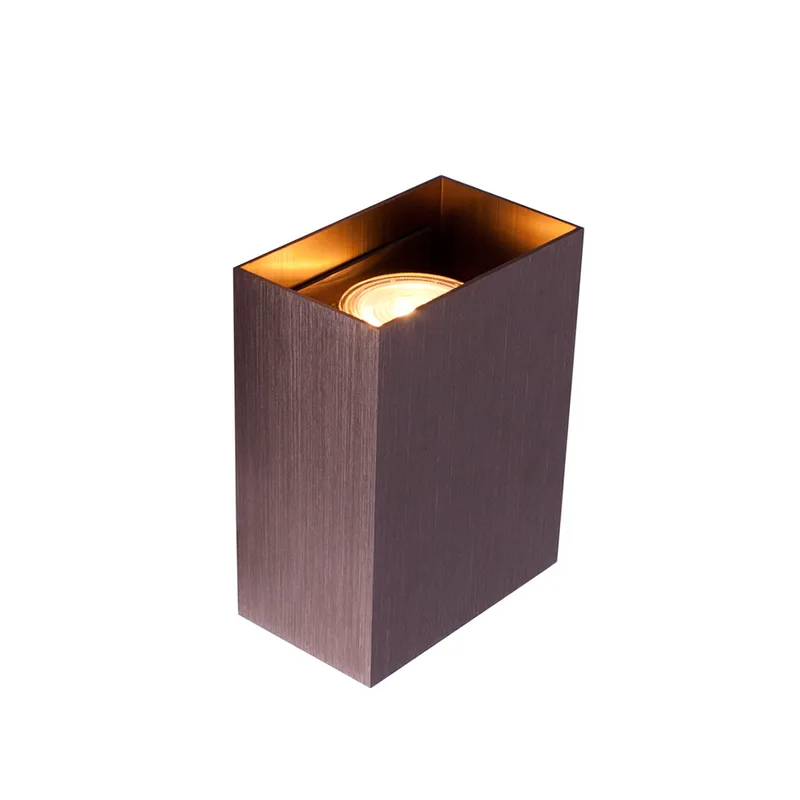 Wandlamp | Eros | GU10 | brons bruin | aluminium metaal | moderne design sfeer functionele de Highlight – photo produit 1 sur 3