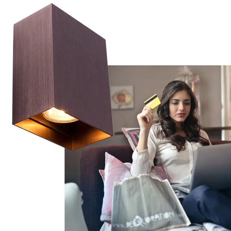 Wandlamp | Eros | GU10 | brons bruin | aluminium metaal | moderne design sfeer functionele de Highlight – photo produit 2 sur 3