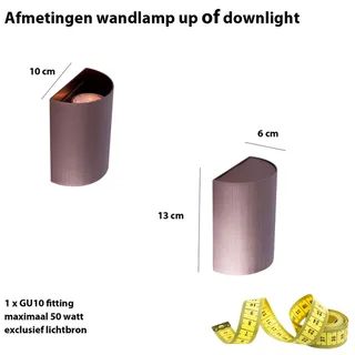 Wandlamp | Hera | GU10 | brons bruin | aluminium metaal | moderne design decoratieve functionele de Highlight – photo produit 3 sur 3