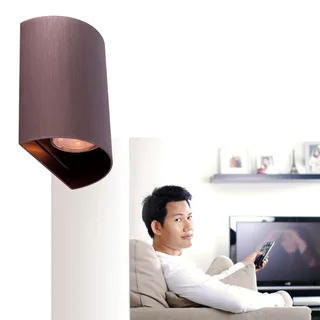 Wandlamp | Hera | GU10 | brons bruin | aluminium metaal | moderne design decoratieve functionele de Highlight – photo produit 2 sur 3