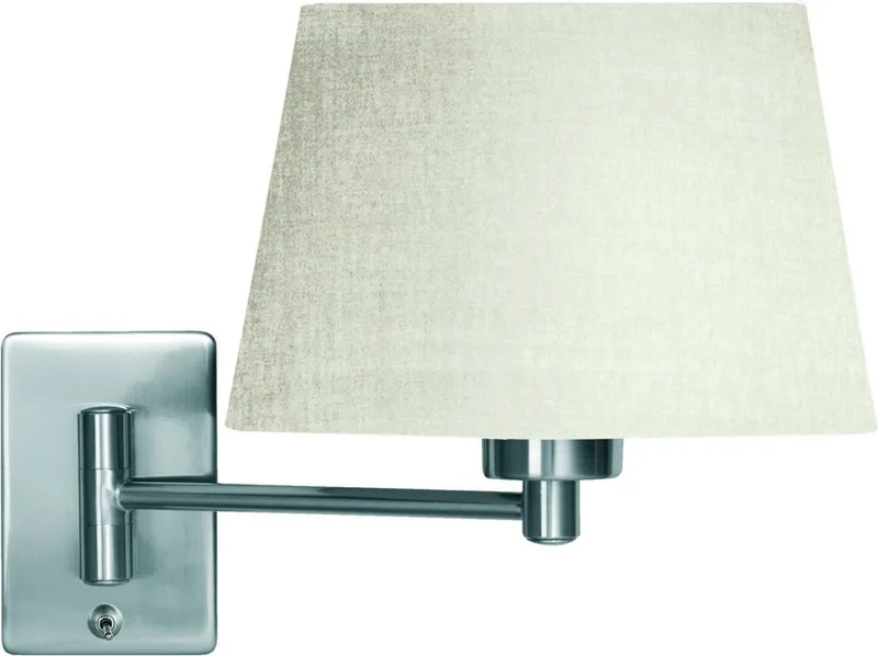 wandlamp Heron 1 kant stelbaar - mat staal excl. kap by Highlight in Silver, Rvs – product photo