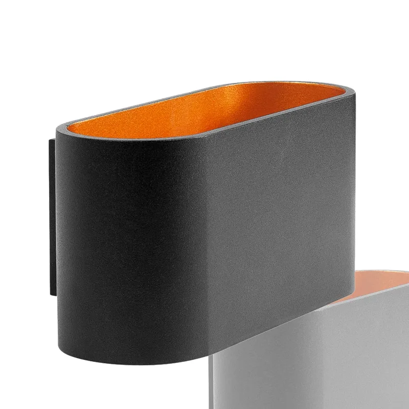 Wandlamp ovaal | zwart goud | verstelbaar strijklicht | G9 | moderne sfeerverlichting voor woonkamer de Highlight – photo produit 2 sur 3