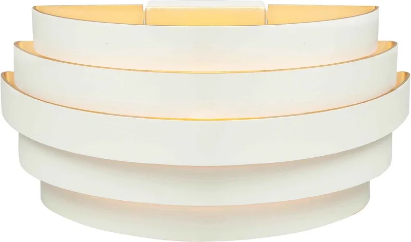 wandlamp Scudo 25 cm - goud fra Highlight i Hvid – produktbillede