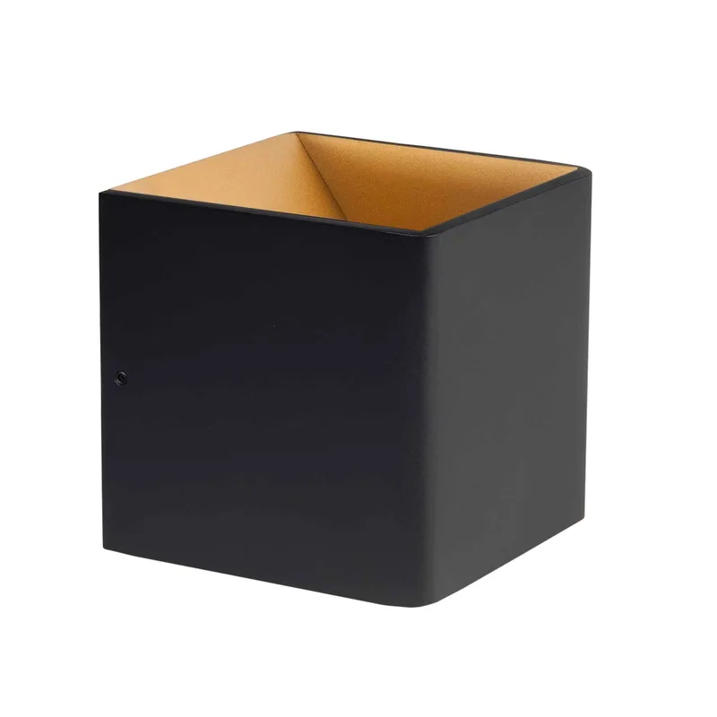 Wandlamp Stretto 6 Watt 10x10 cm zwart goud von Highlight – Produktfoto