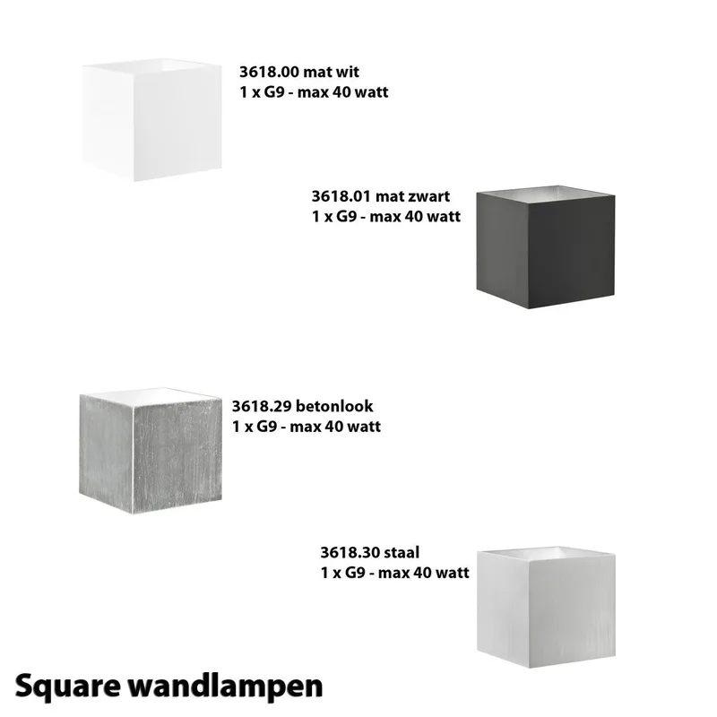 Wandlamp | Strijklicht wandlampen | G9 | grijs staal | aluminium metaal | modern design by Highlight – product photo 2 of 3