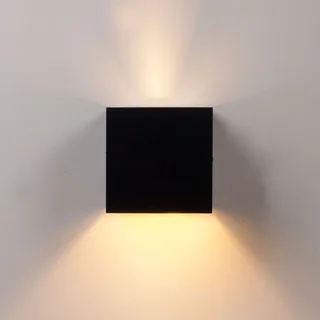 Wandlamp vierkant zwart goud | verstelbaar strijklicht | G9 | moderne sfeerverlichting voor hal von Highlight – Produktfoto 3 von 3