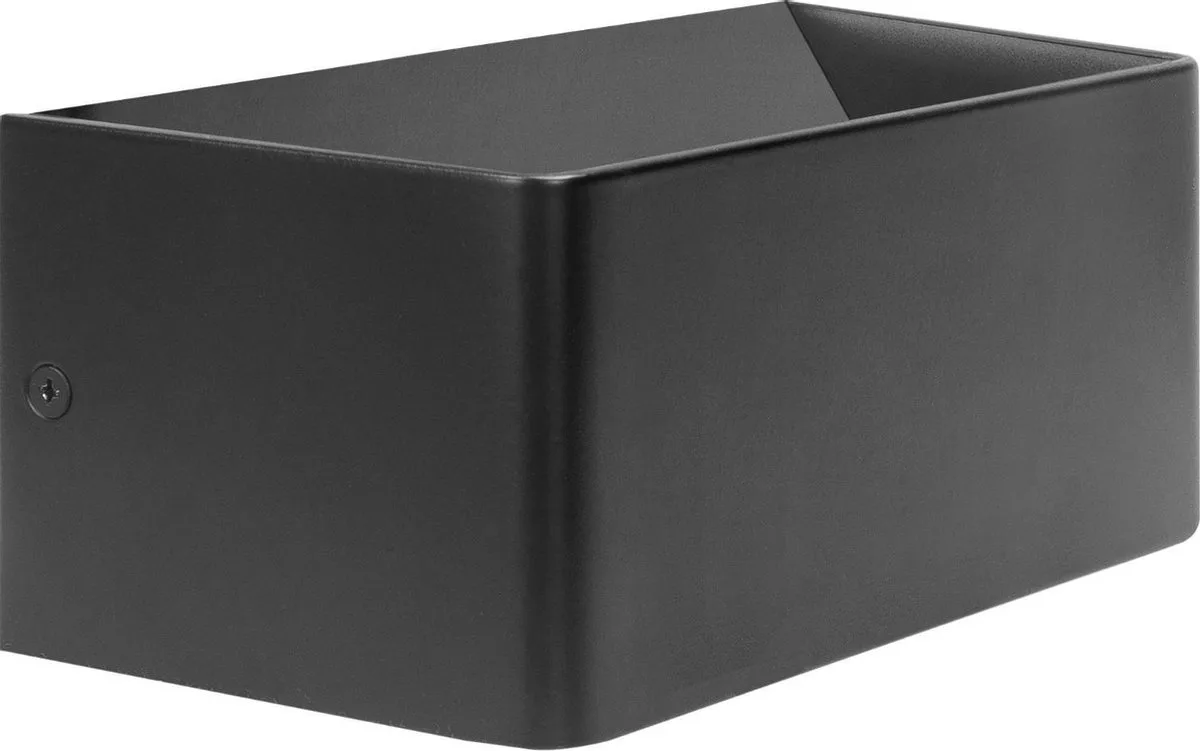 Zwarte aluminium wandlamp 20cm met geïntegreerde LED de Highlight en Noir – photo produit