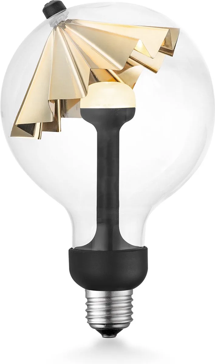 Design LED Lichtbron Move Me - Goud - 12/12/18.6cm - G120 Umbrella LED lamp - Met verstelbare diffuser - Dimbaar - 5W 400lm 2700K von Home Sweet Home – Produktfoto