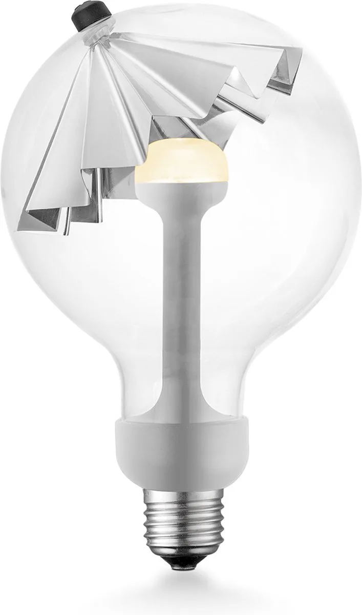 Design LED Lichtbron Move Me - Zilver - 12/12/18.6cm - G120 Umbrella LED lamp - Met verstelbare diffuser - Dimbaar - 5W 400lm fra Home Sweet Home – produktbillede