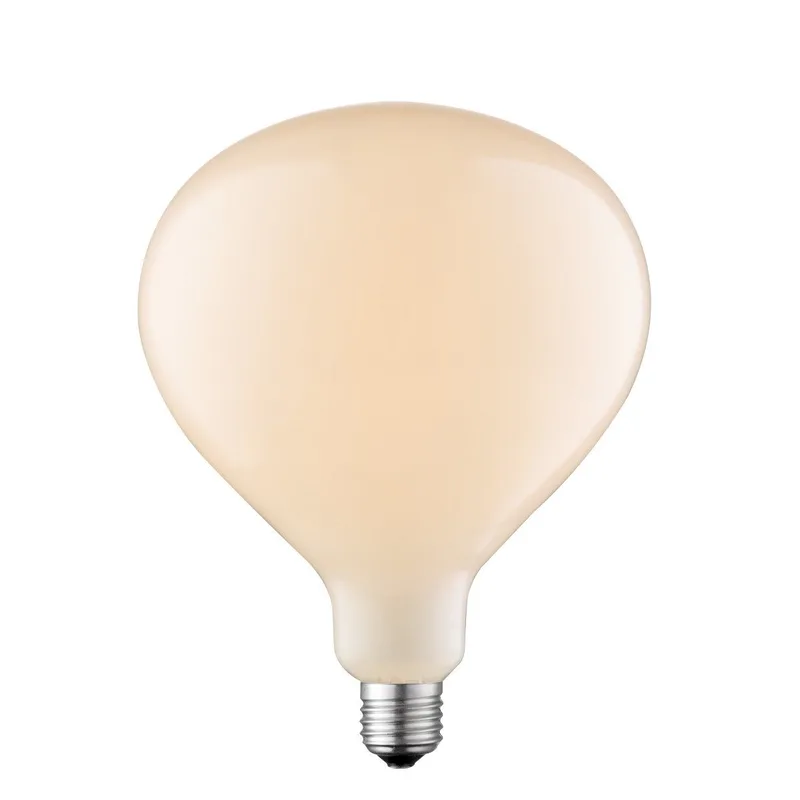 Edison Design LED filament lichtbron Globe - Wit - Milky - LED lamp - 16/16/20.5cm - geschikt voor E27 fitting - Dimbaar - 6W 510lm 2700K - warm wit licht by Home Sweet Home in White – product photo