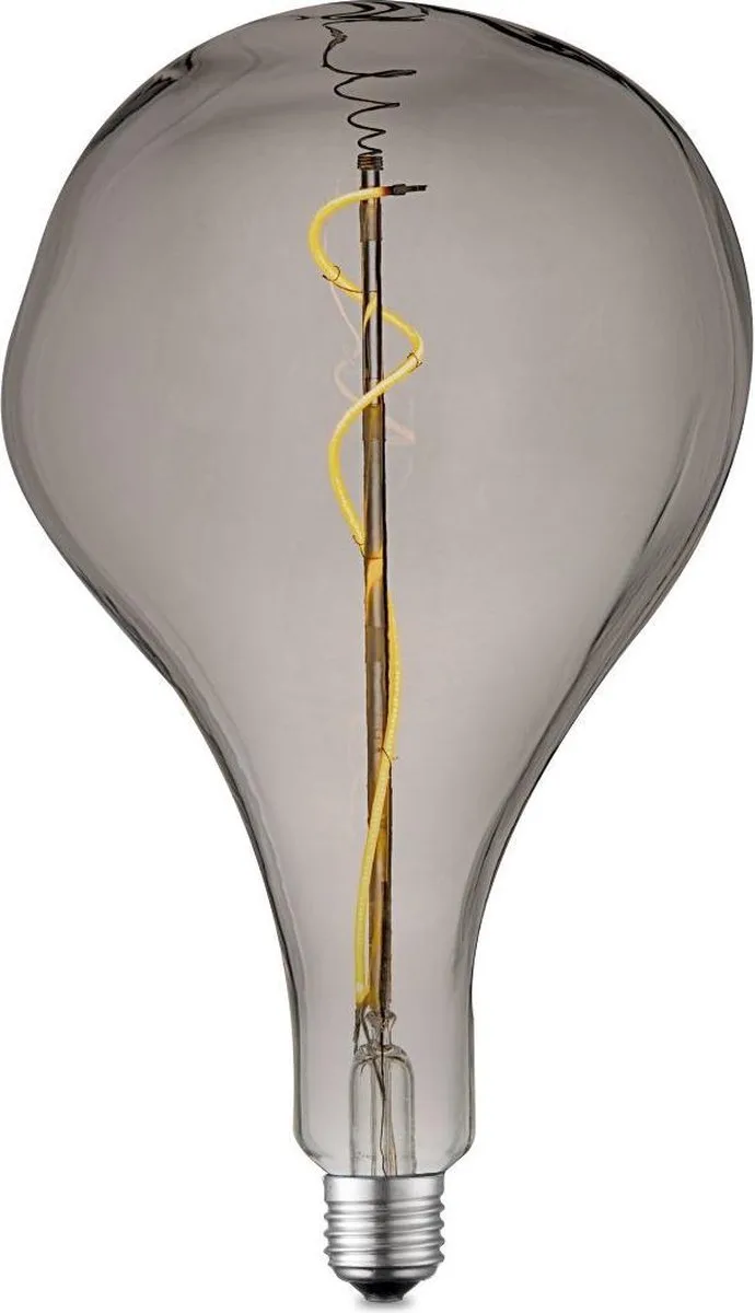 Edison Vintage E27 LED filament lichtbron Flex - Rook - 16.5/16.5/27.5cm - Blown - Retro LED lamp - Dimbaar - 3W 140lm 1800K van Home Sweet Home – productfoto