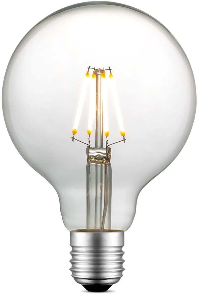Edison Vintage E27 LED filament lichtbron Globe - Helder - 9.5/9.5/13.5cm - G95 Deco - Retro LED lamp - Dimbaar - 4W 440lm 3000K de Home Sweet Home – photo produit