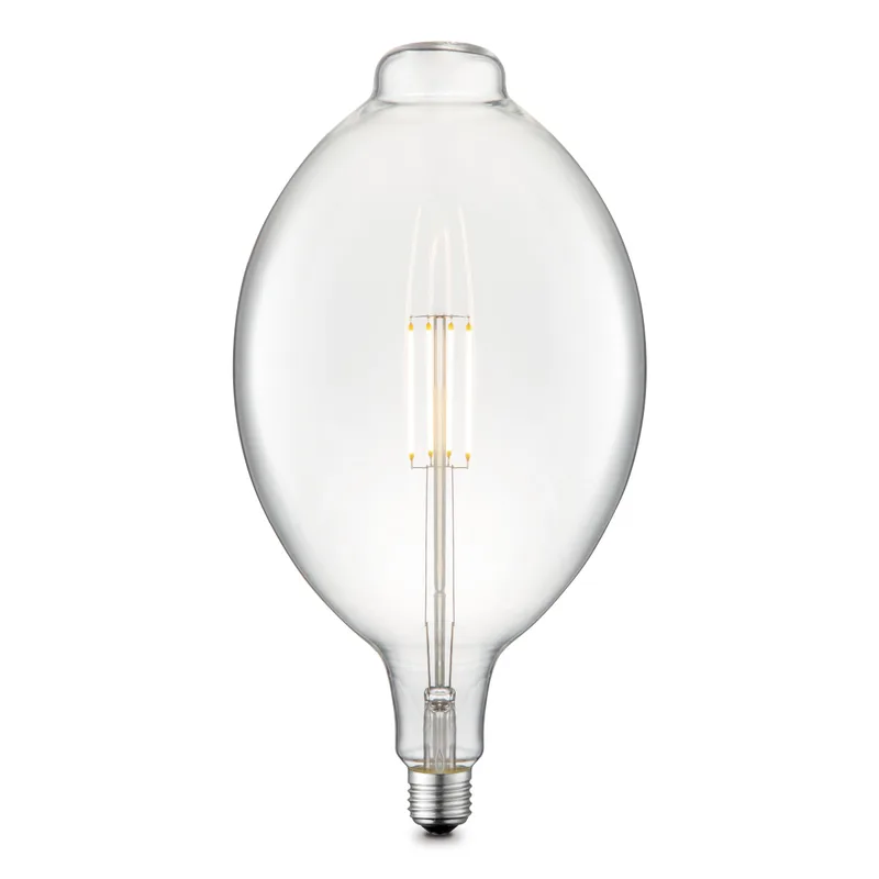 Edison Vintage LED filament lichtbron Carbon - G180 Ovaal - Retro LED lamp - 16/16/29cm - geschikt voor E27 fitting - Dimbaar - 4W 440lm 3000K - warm wit licht de Home Sweet Home en Helder – photo produit