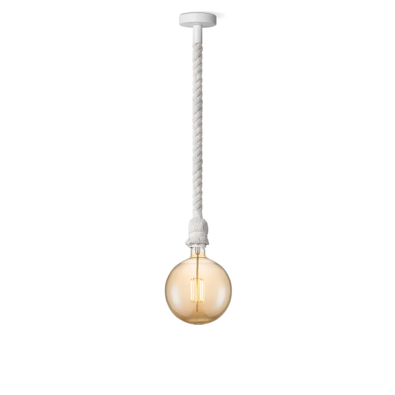 hanglamp Leonardo wit Globe g180 de Home Sweet Home en Amber – photo produit