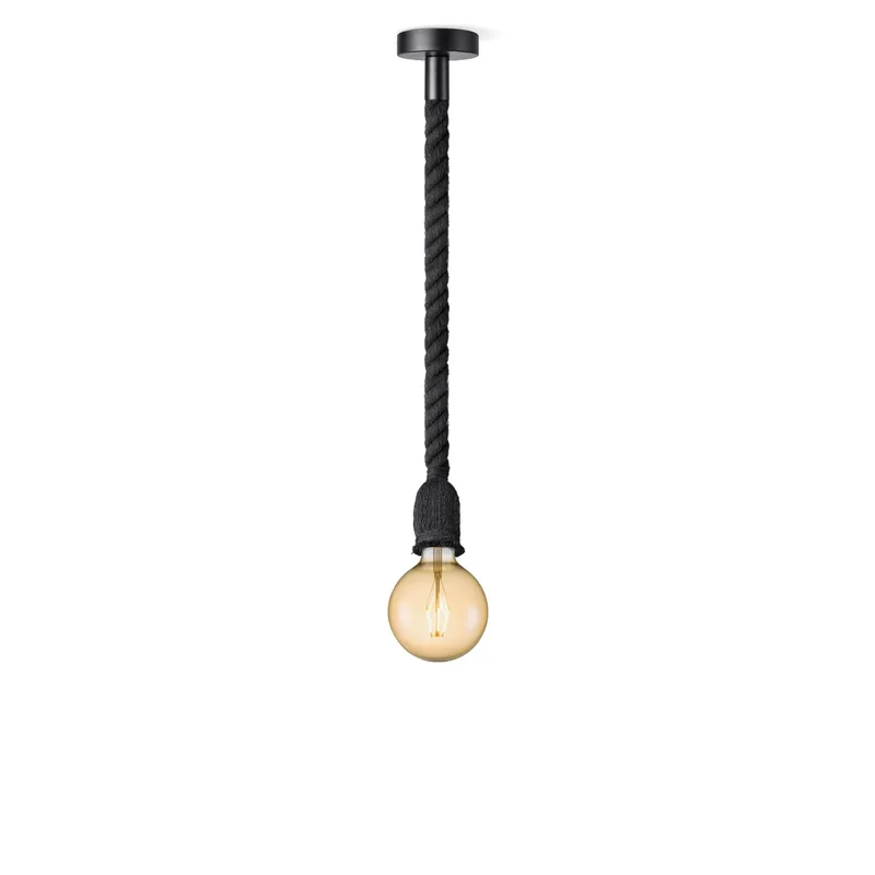 hanglamp Leonardo zwart Globe g125 de Home Sweet Home en Amber – photo produit