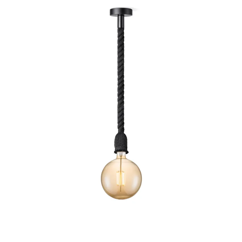 hanglamp Leonardo zwart Globe g180 fra Home Sweet Home i Amber – produktbillede