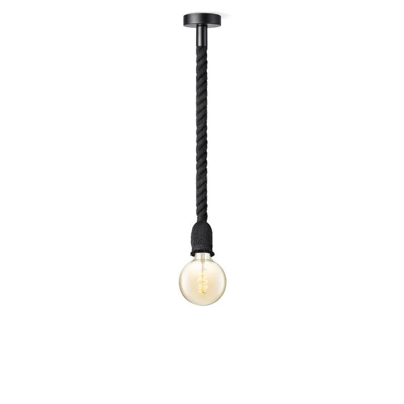 hanglamp Leonardo zwart Spiral g125 von Home Sweet Home in Amber – Produktfoto