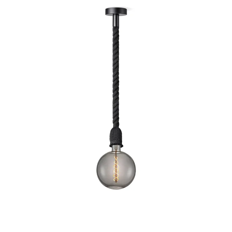 hanglamp Leonardo zwart Spiral g180 von Home Sweet Home in Smoke – Produktfoto