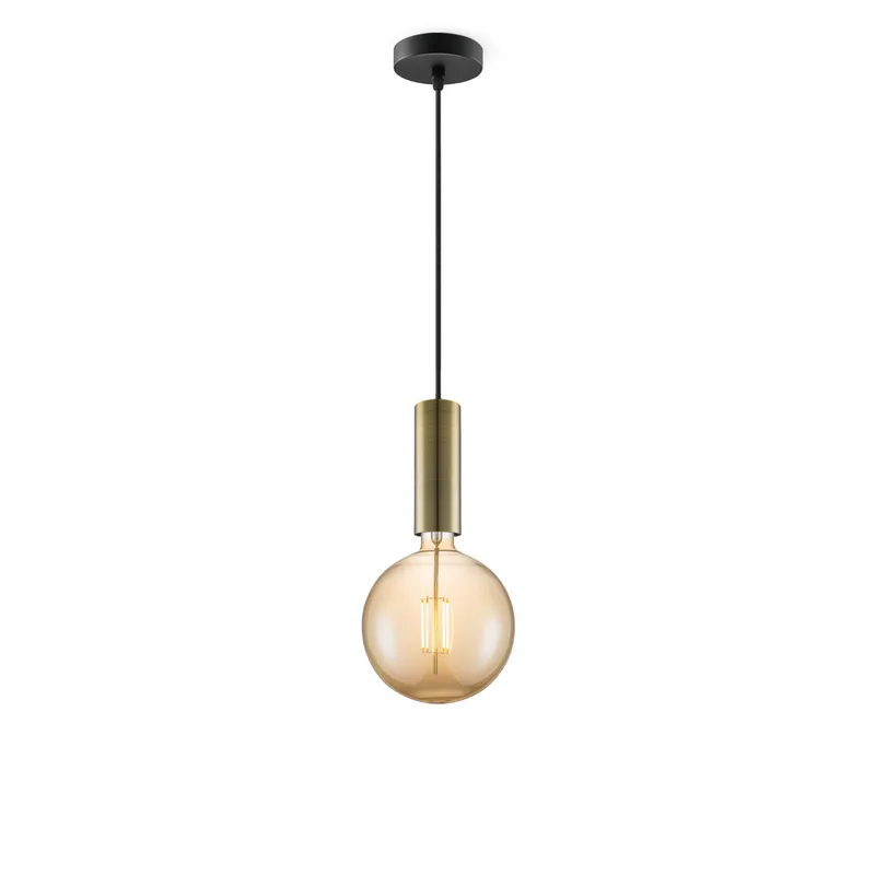 hanglamp Saga brons Globe g180 van Home Sweet Home in Amber – productfoto