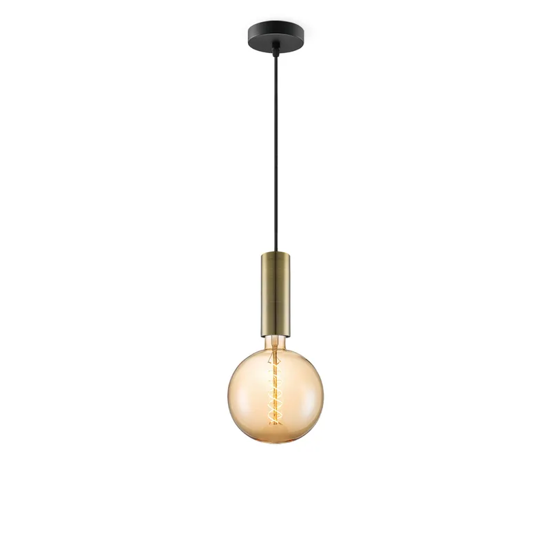 hanglamp Saga brons Spiral g180 by Home Sweet Home in Amber – product photo