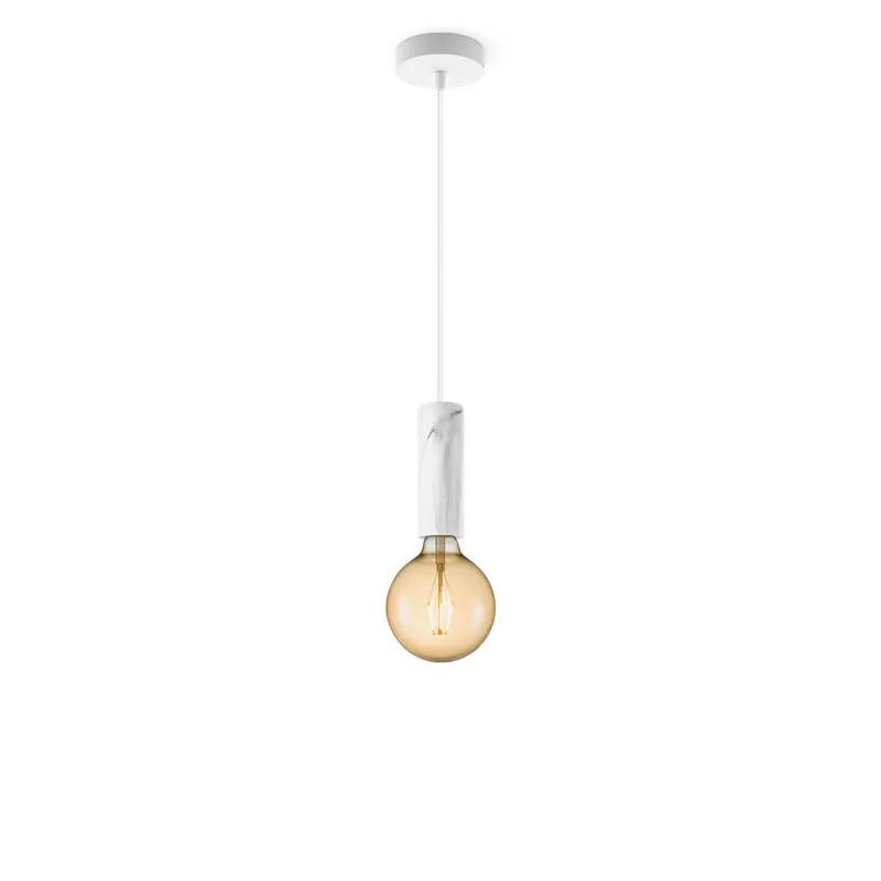 hanglamp Saga marmer Globe g125 by Home Sweet Home in Amber – product photo