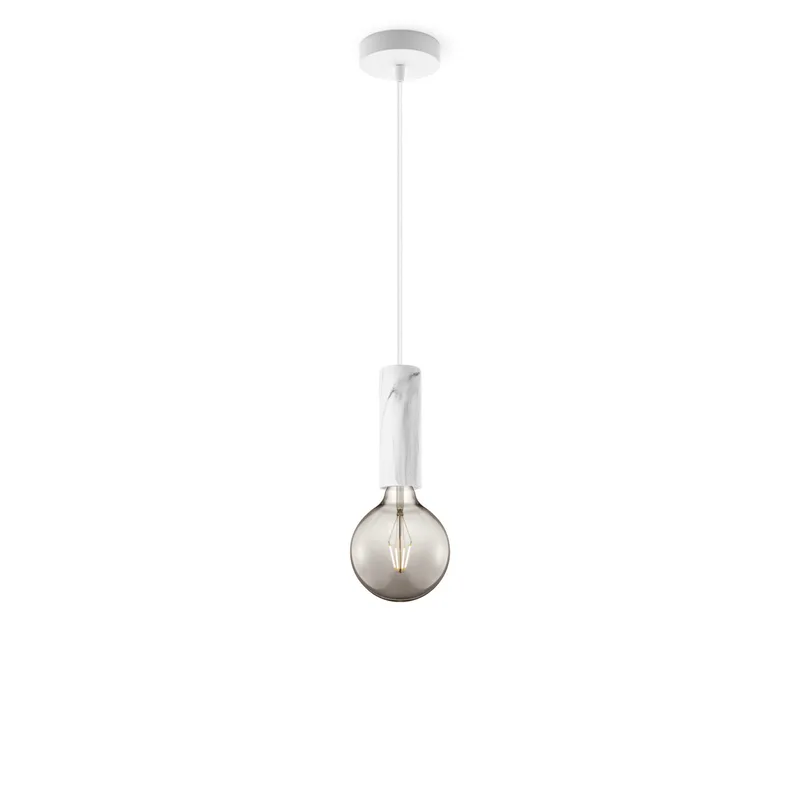 hanglamp Saga marmer Globe g125 by Home Sweet Home in Smoke – product photo