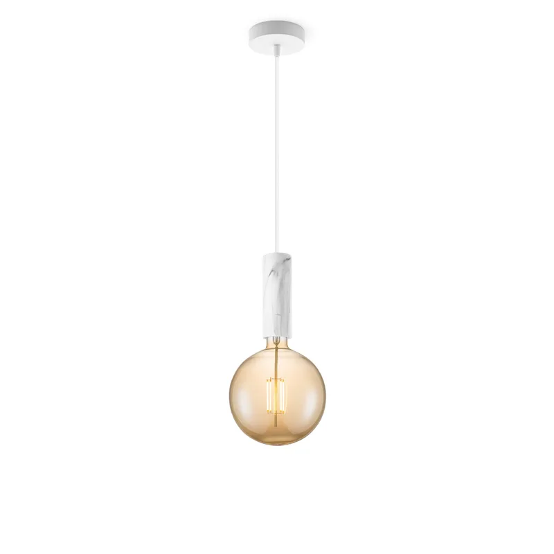 hanglamp Saga marmer Globe g180 de Home Sweet Home en Amber – photo produit