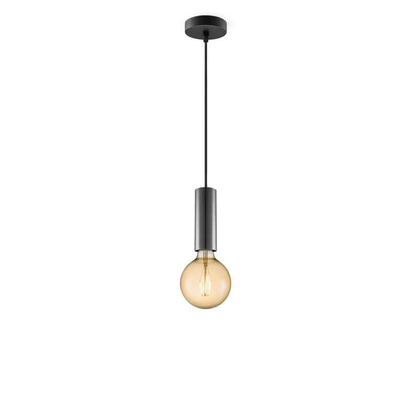 hanglamp Saga zwart Globe g125 de Home Sweet Home en Amber – photo produit