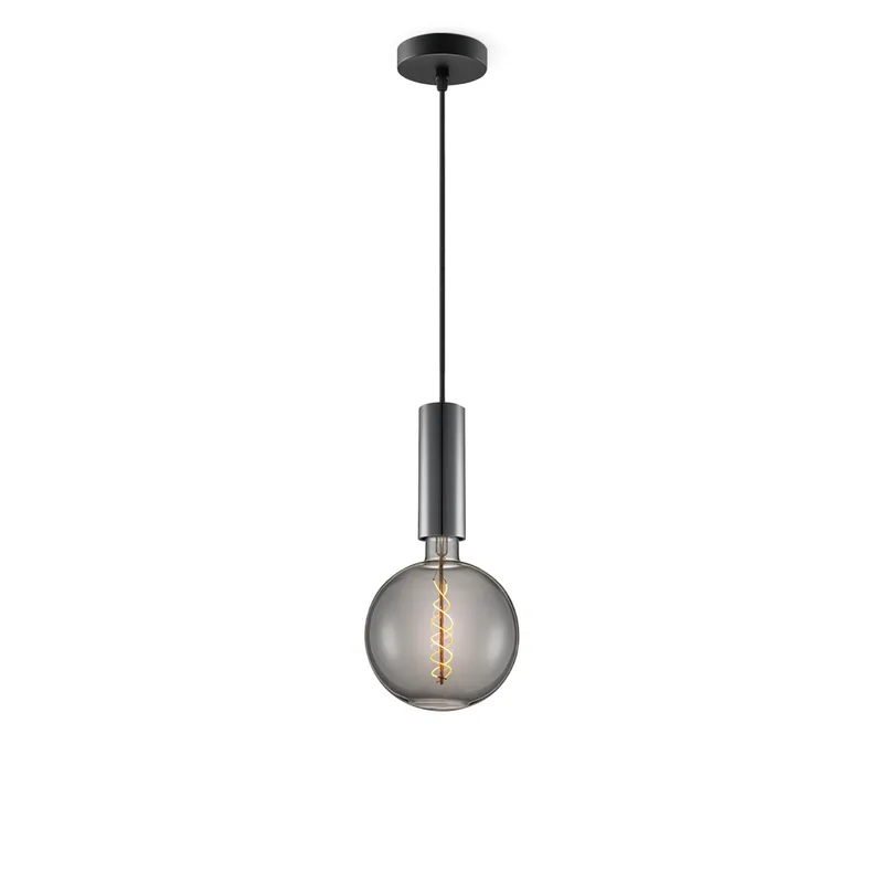 hanglamp Saga zwart Spiral g180 von Home Sweet Home in Smoke – Produktfoto