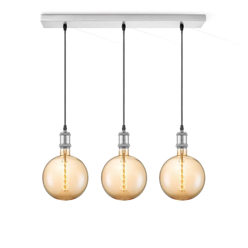 hanglamp Vintage 3L Beam Spiral g180 van Home Sweet Home in Amber – productfoto