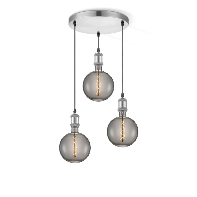 hanglamp Vintage 3l Spiral g180 de Home Sweet Home en Smoke – photo produit