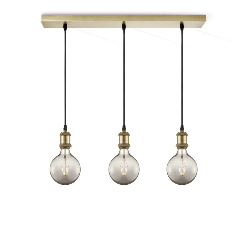 hanglamp Vintage brons 3L Beam Globe g125 van Home Sweet Home in Smoke – productfoto