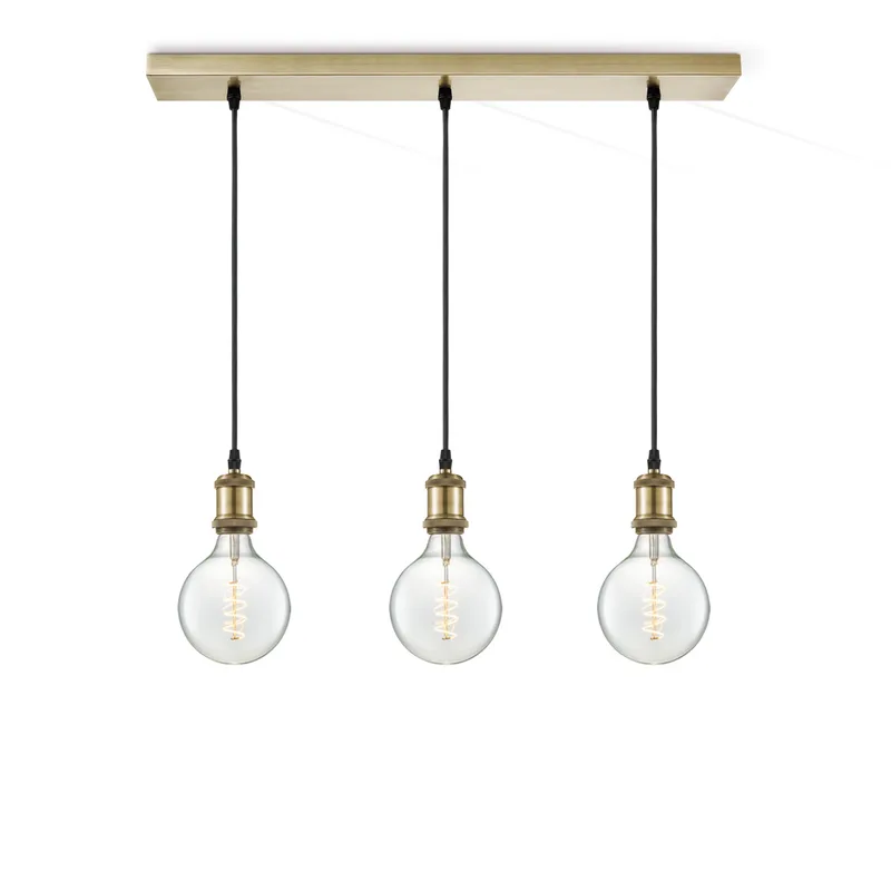 hanglamp Vintage brons 3L Beam Spiral g125 by Home Sweet Home in Helder – product photo