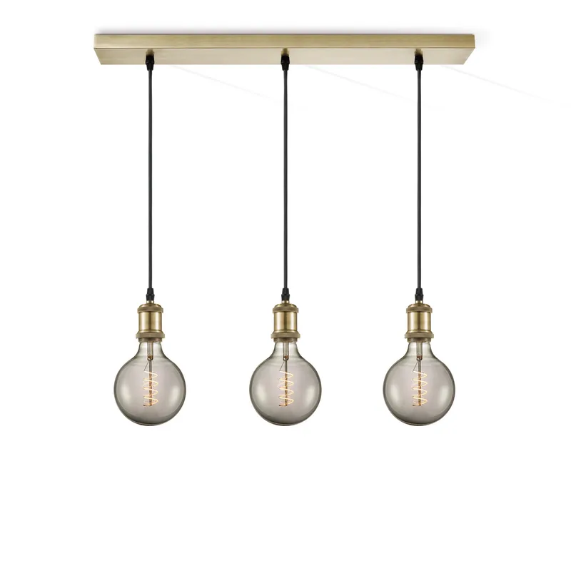 hanglamp Vintage brons 3L Beam Spiral g125 de Home Sweet Home en Smoke – photo produit