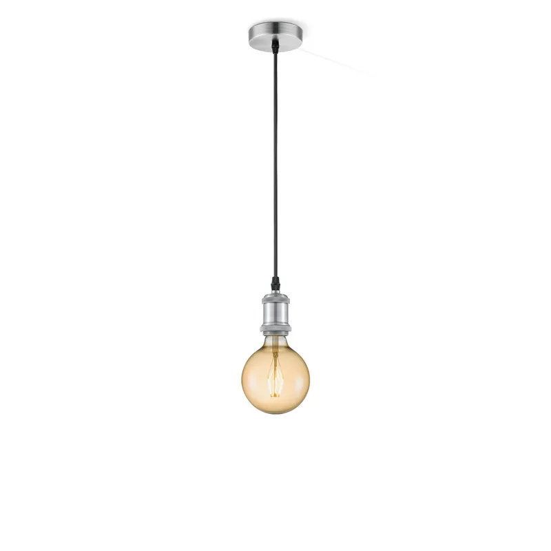 hanglamp Vintage Globe g125 - Mat staal van Home Sweet Home in Amber – productfoto