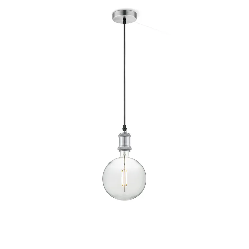 hanglamp Vintage Globe g180 - Mat staal van Home Sweet Home in Helder – productfoto