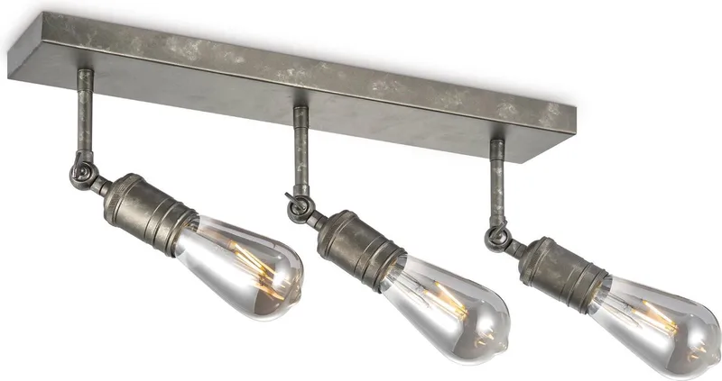 Industriële LED Opbouwspot Spy - 40.7/15/20.7cm - 3 lichts plafondspot - Dimbaar - inclusief LED lichtbron - E27 de Home Sweet Home en Anthracite – photo produit