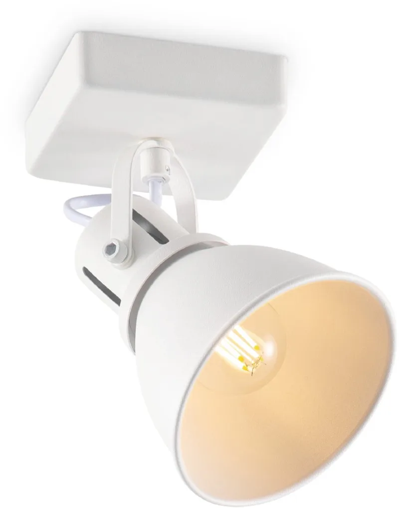 Industriële Plafondspots - Met E14 Fitting - Metaal Spotlights - 9.5 x 9.5 x 20.5cm - Voor woonkamer en slaapkamer von Home Sweet Home in Weiß – Produktfoto