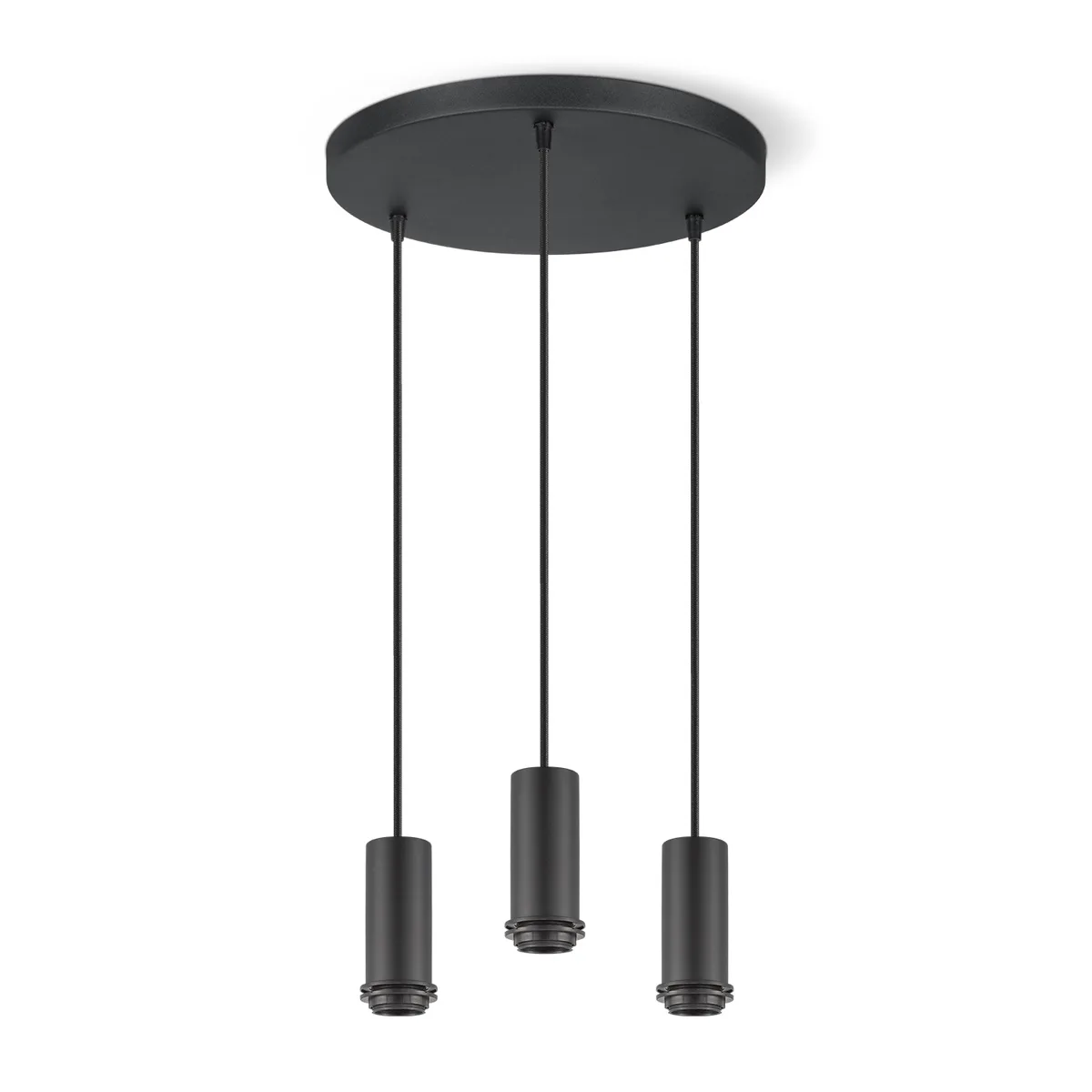 Light depot - hanglamp pendel XXL 3L rond - zwart - Outlet de Home Sweet Home – photo produit