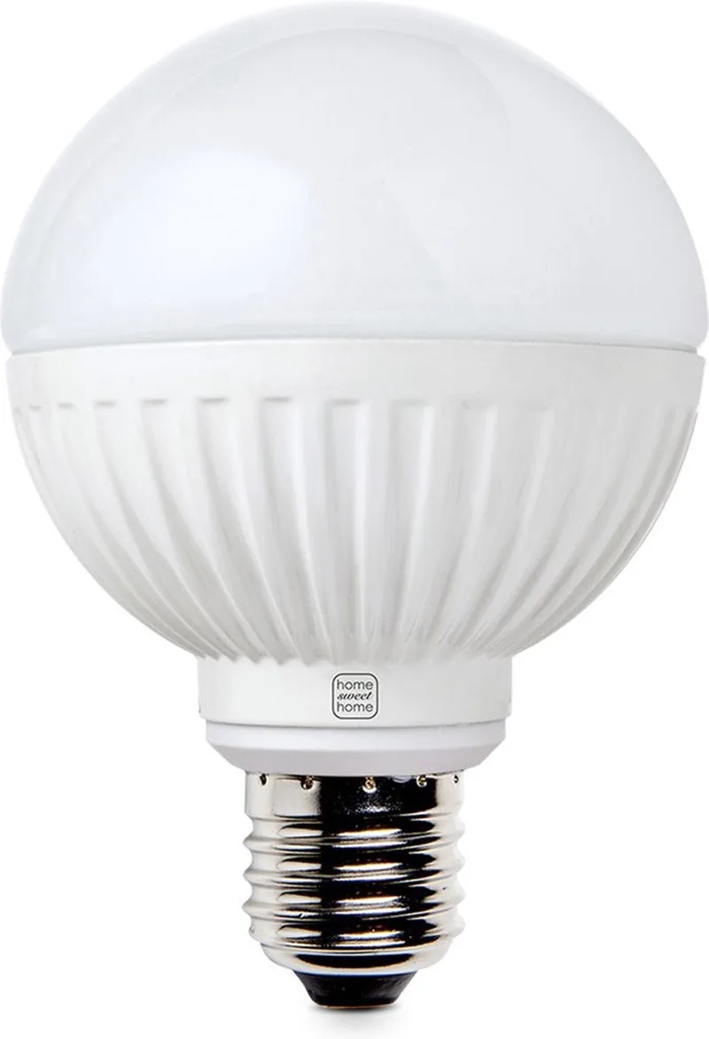 Moderne LED Lichtbron Wit - 8/8/11cm - G80 8W 650lm 2700K - warm wit licht- geschikt voor E27 fitting van Home Sweet Home – productfoto