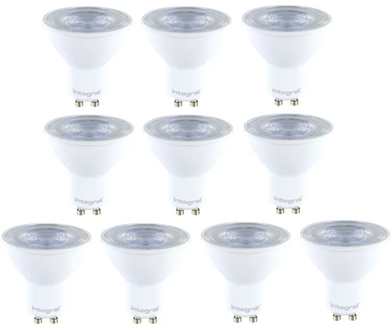 10 stuks | Integral LED GU10 4.9W 520lm 2700K 55º Dimbaar Ø5cm | GU10 50mm | Extra Warm Wit | 4.9 watt | 15.000 Branduren von Integral LED – Produktfoto