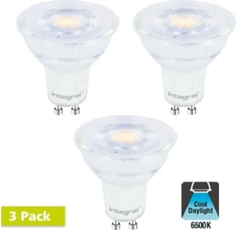 3 Pack - Integral GU10 LED Spot - 3,6W - 6500K Daglicht wit - Dimmable by Integral LED – product photo