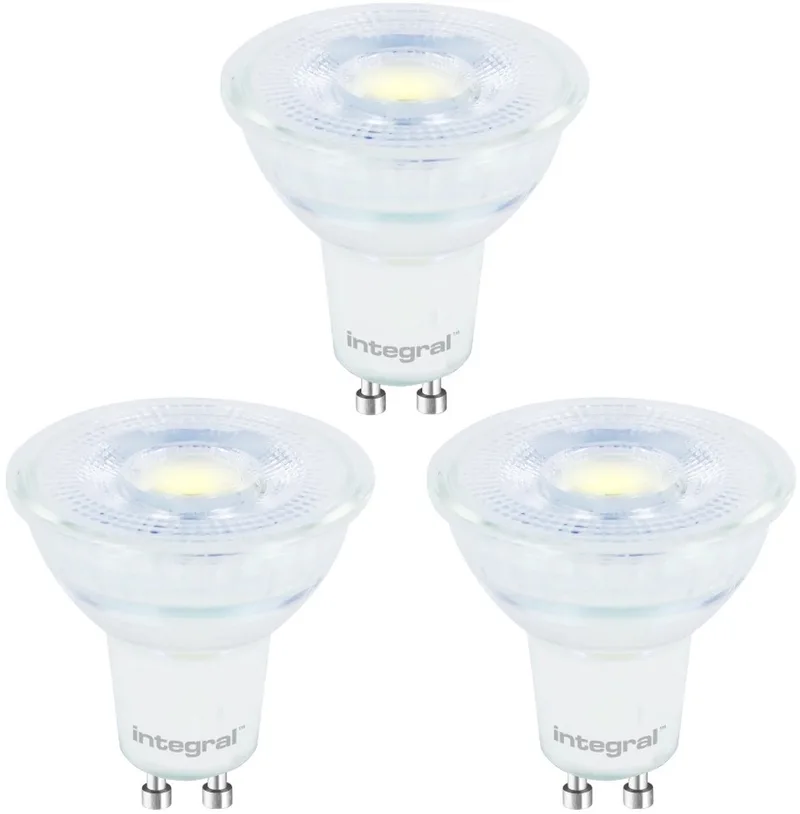 3 Pack - Integral GU10 LED Spot - 4.7W - 4000K Neutraal Wit - Non Dimmable fra Integral LED – produktbillede