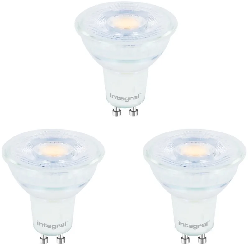 3 Pack - Integral GU10 LED Spot - 5,6W - 2700K Warm wit - Dimmable de Integral LED – photo produit